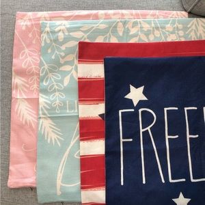 Seasonal/Holiday Pillowcase 20x20: America, Spring/Valentine, Easter (set of 4)